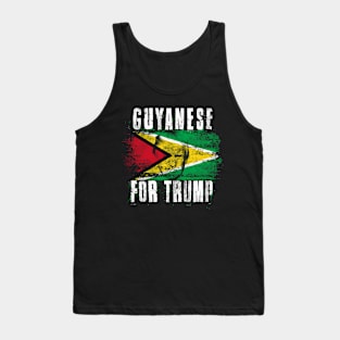 Guyanese For Trump - Trump 2020 Patriotic Flag Tank Top